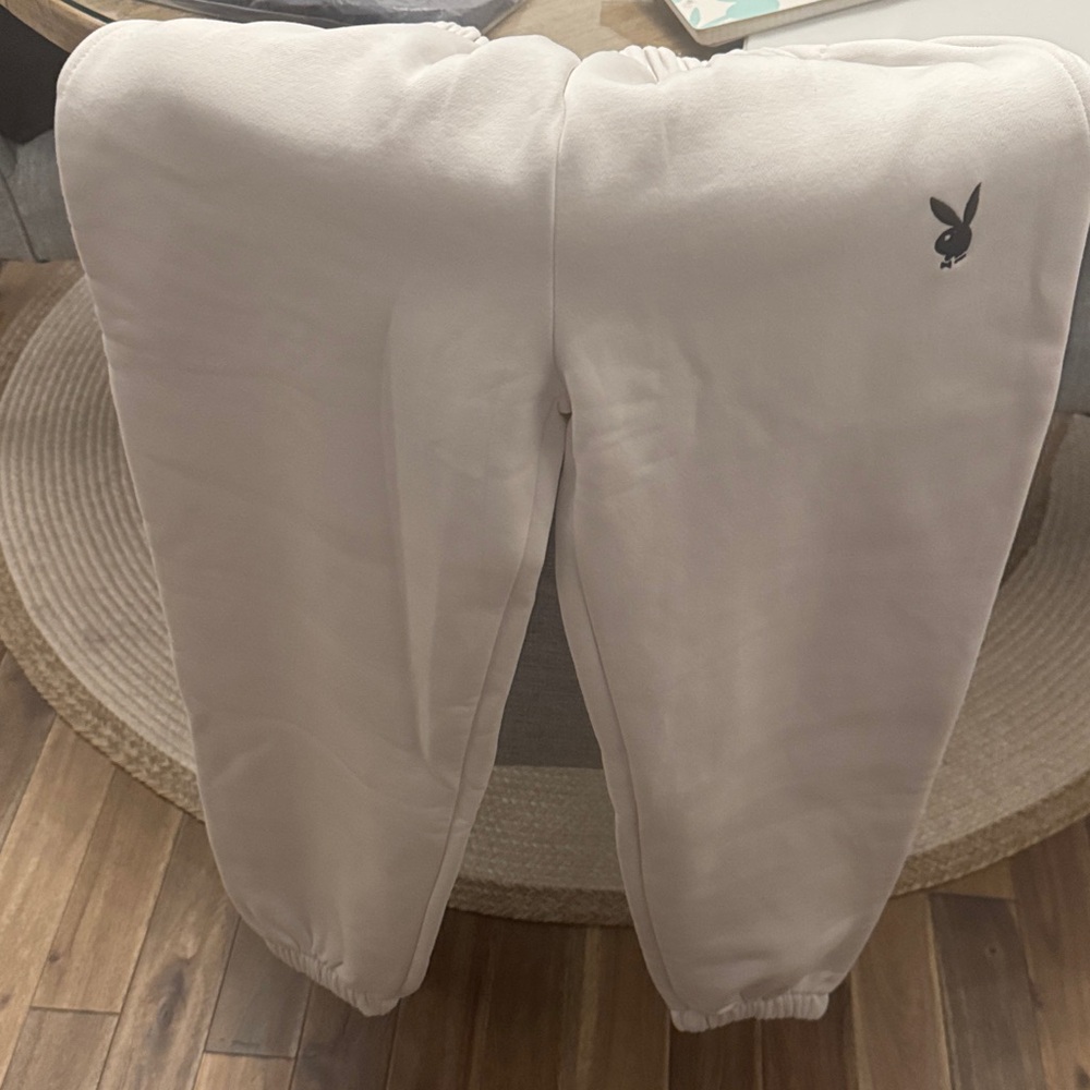 Playboy white sweatpants small